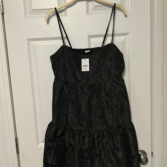 J Crew Factory NWT black brocade tapestry style party holiday dress size 8 - Picture 9 of 13